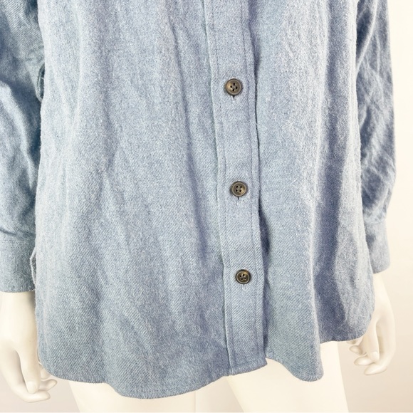 Madewell Women's Blue Long Sleeve Button Up Flannel Shirt Size XS - Picture 5 of 10